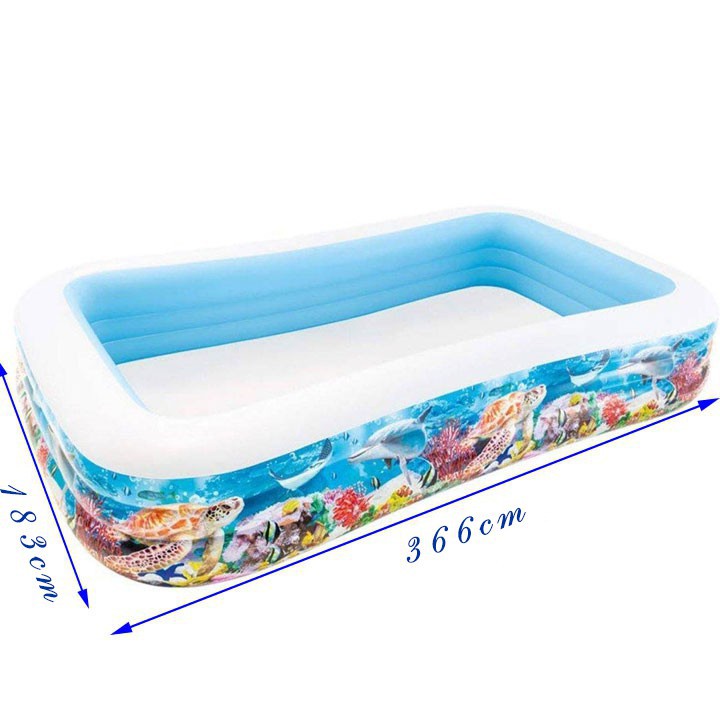 Bể bơi cỡ lớn 4m khổng lồ, Bể bơi 2m9 - 3m88 Cỡ Lớn 3 Tầng Tặng Kèm Bơm Điện Clevermart