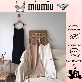 Váy 2 dây đầm suông, form rộng bầu mặc thoải mái YK12
