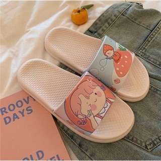 [ORDER] Dép quai ngang ulzzang hình cô gái siêu xinh - Có ảnh thật