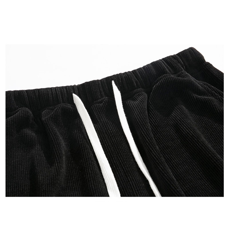 Quần Dài Thể Thao Dáng Rộng Màu Đen Thời Trang Trẻ Trung Cho Nam