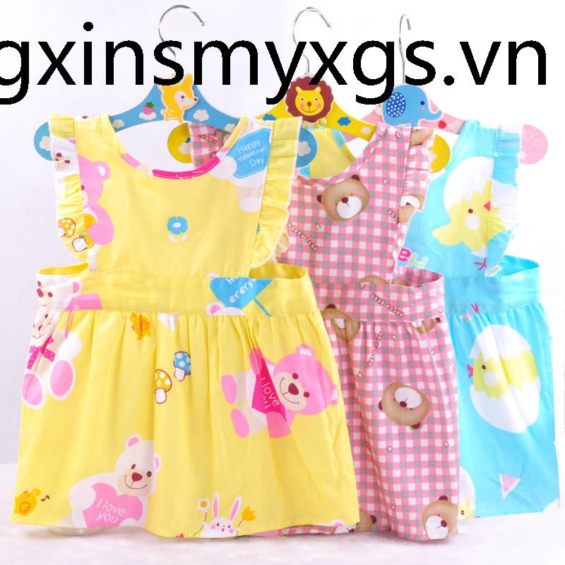 Tạp Dề Cotton Không Tay Chống Thấm Nước Phong Cách Công Chúa Cho Bé Gái