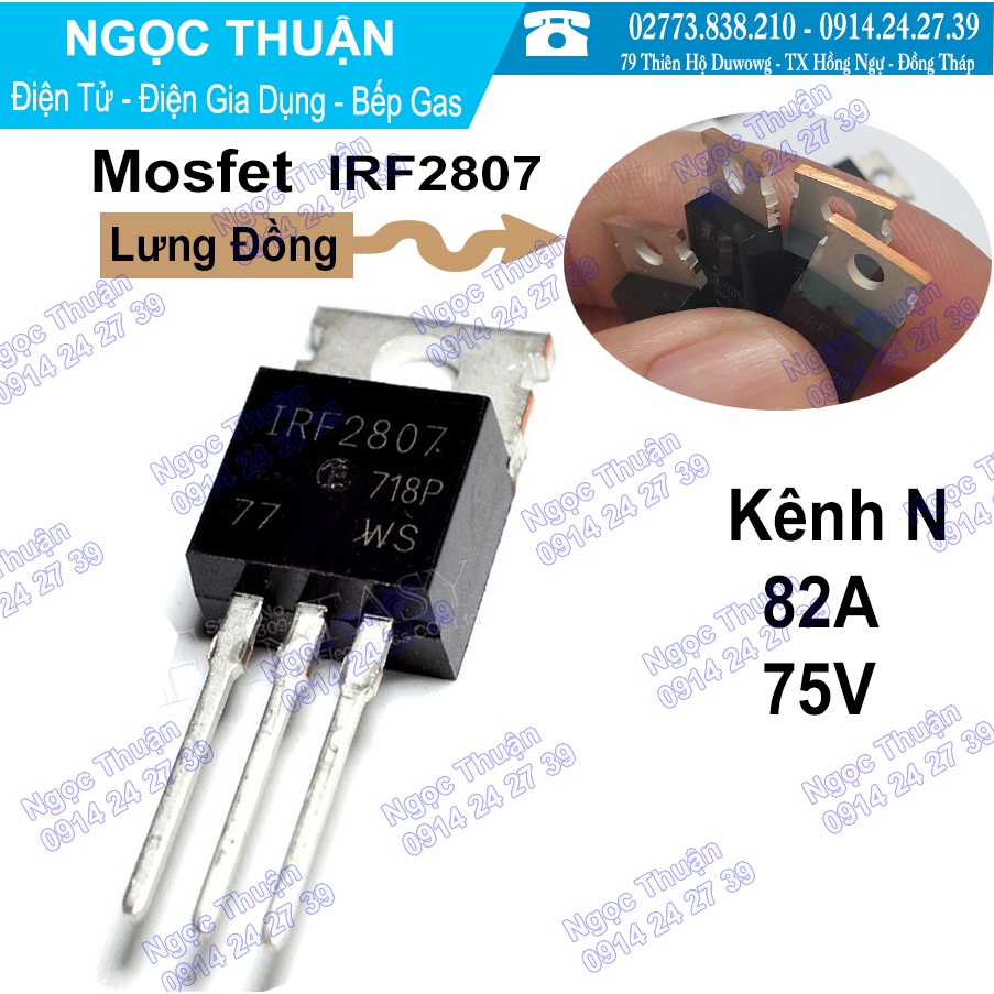 Mosfet IRF2807 KÊNH N  82A 75V