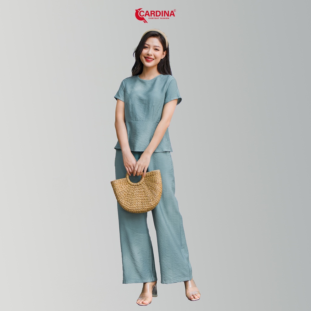 Đồ Bộ Nữ 𝐂𝐀𝐑𝐃𝐈𝐍𝐀 Chất Đũi BamBoo Xước Cao Cấp Áo Cộc Tay Quần Dài Nhẹ Nhàng Thoáng Mát 3DF04