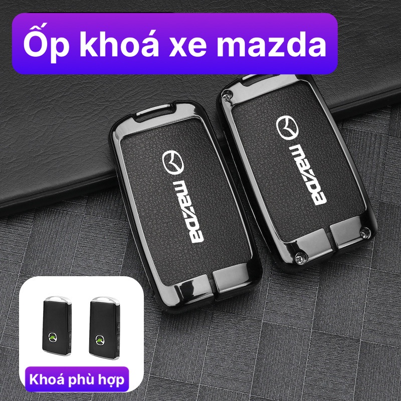Ốp Khóa Mazda 3 All New, CX-8, CX-30 2020-2022 Hợp Kim Và Da Cao Cấp