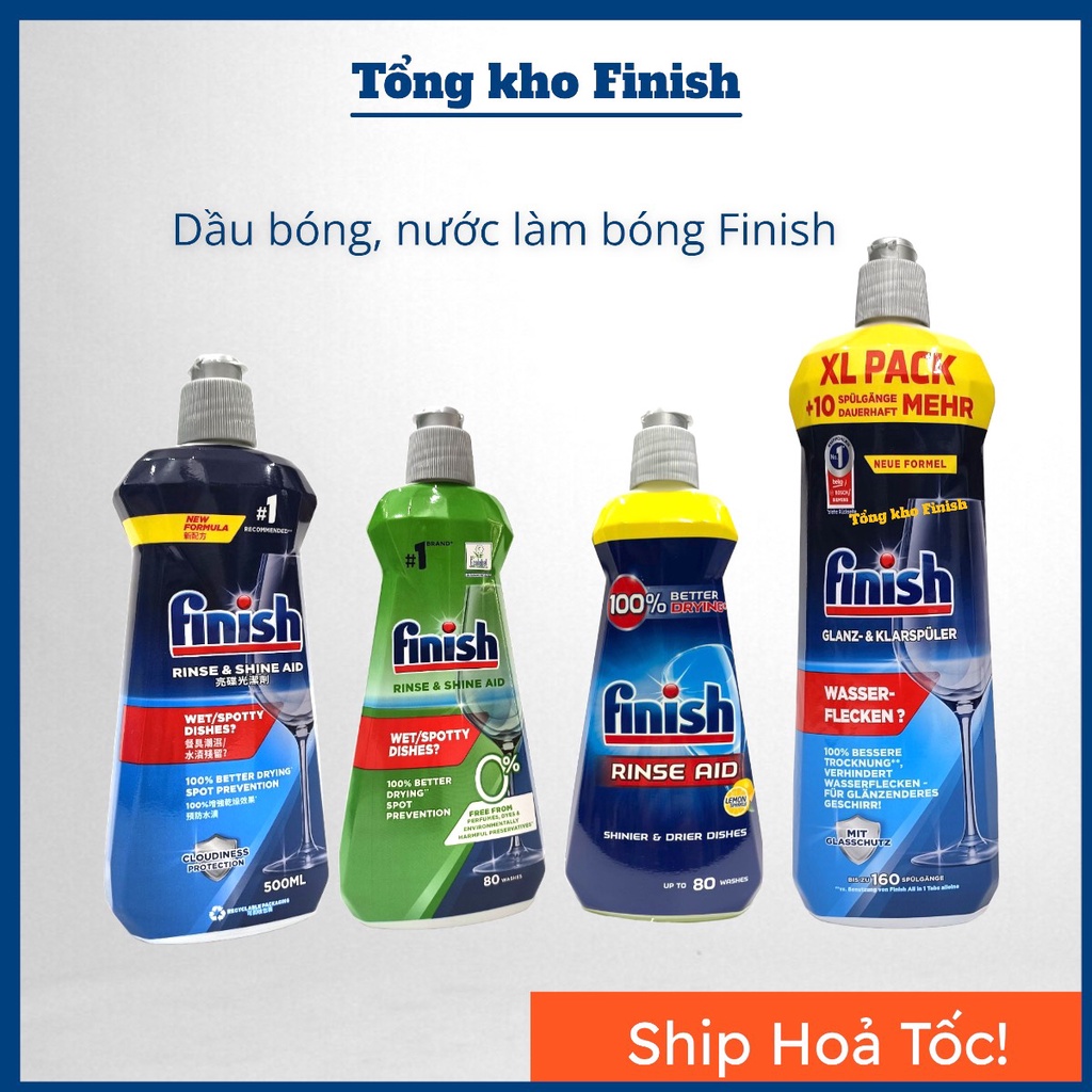 Nước làm bóng Finish - Loại đậm đặc - Siêu tiết kiệm - Hàng chính hãng