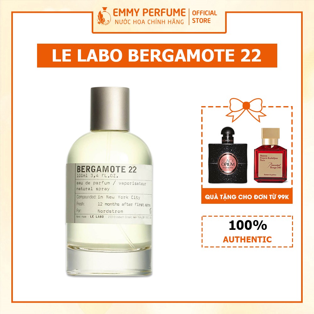 Nước hoa Unisex Le.Labo 𝕭𝖊𝖗𝖌𝖆𝖒𝖔𝖙𝖊.22 - Hương cam gỗ vani Tinh tế Sang trọng EmmyPer