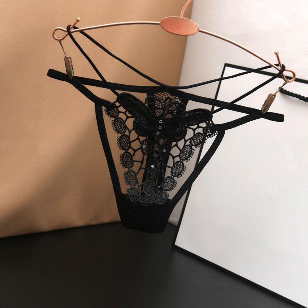 Quần Lót Lọt Khe Eo Thấp Thêu Hình Hoa Hồng Và Bướm Phối Ren Quyến Rũ Cho Nữ