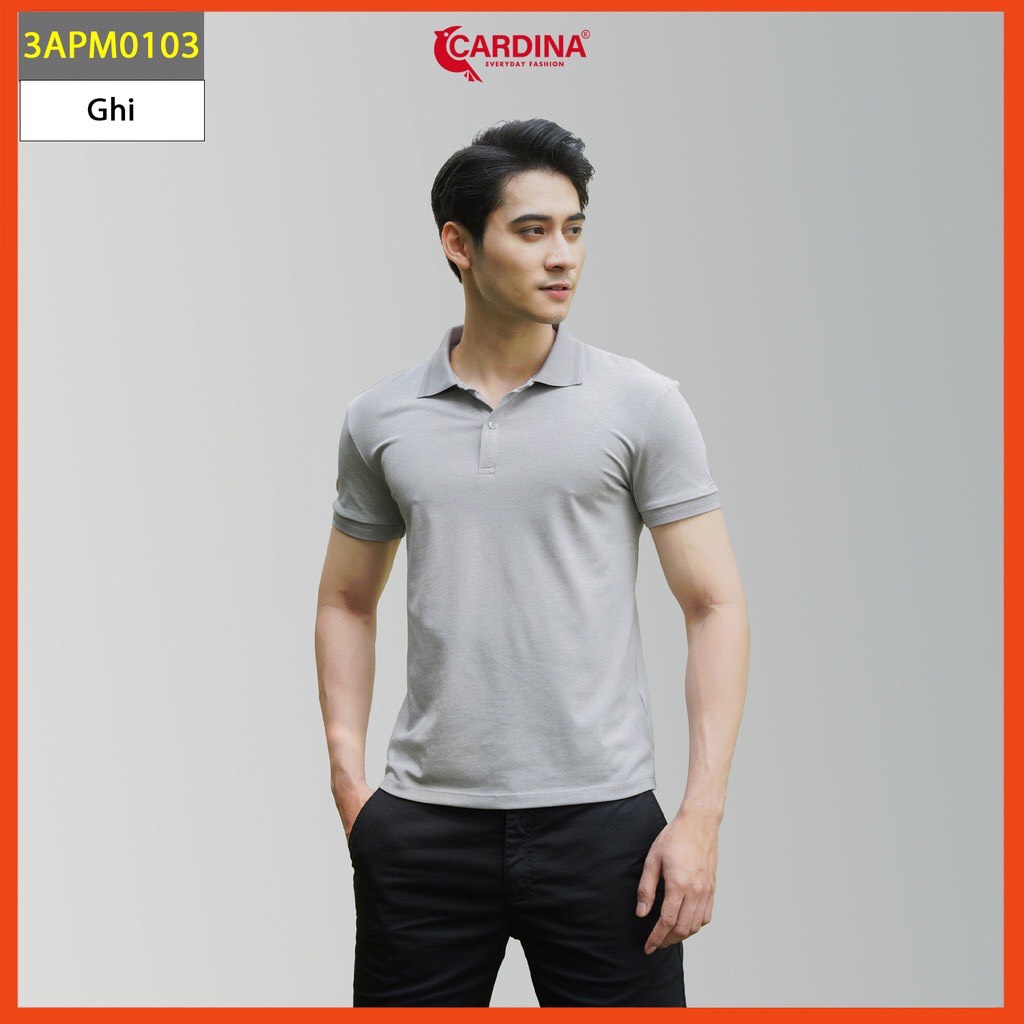 Áo Polo Nam 𝐂𝐀𝐑𝐃𝐈𝐍𝐀 Cao Cấp Chất Cotton Mỹ Áo Thun Cổ Bẻ Cộc Tay Mềm Mại Trẻ Trung Siêu Mát Khử Mùi 3APM01