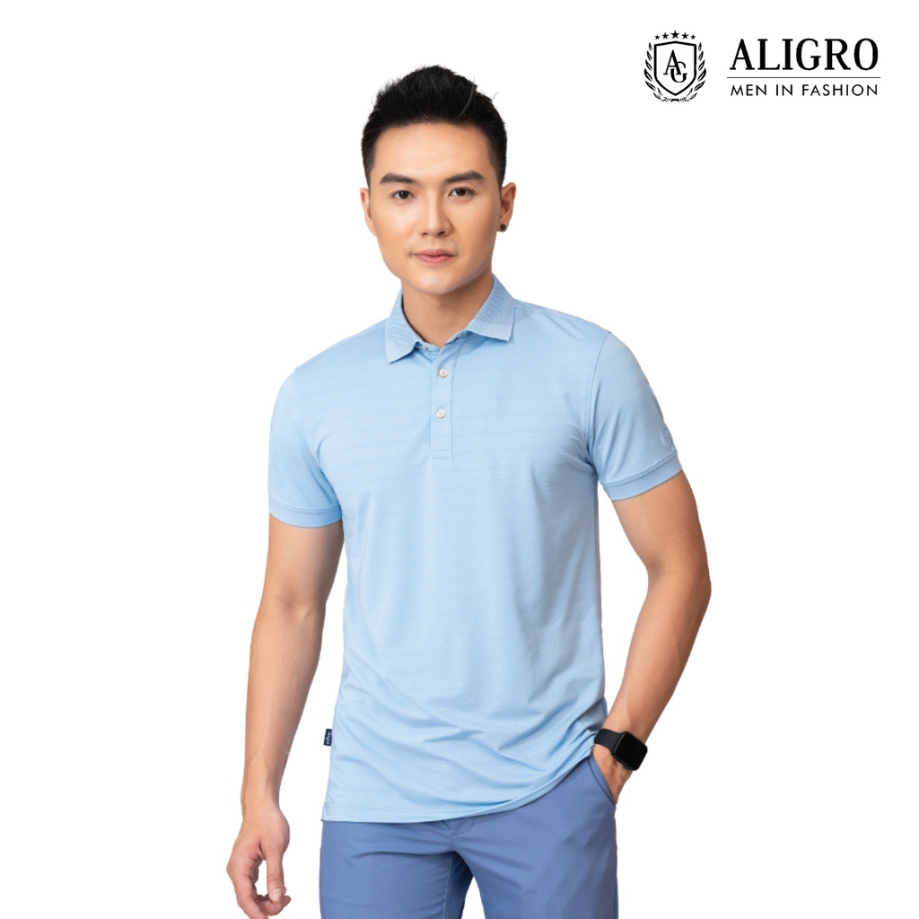 Áo polo nam ngắn tay ALIGRO chất vải coolmax siêu mềm, siêu nhẹ thoáng mát không nhăn ALGPLO8A3M