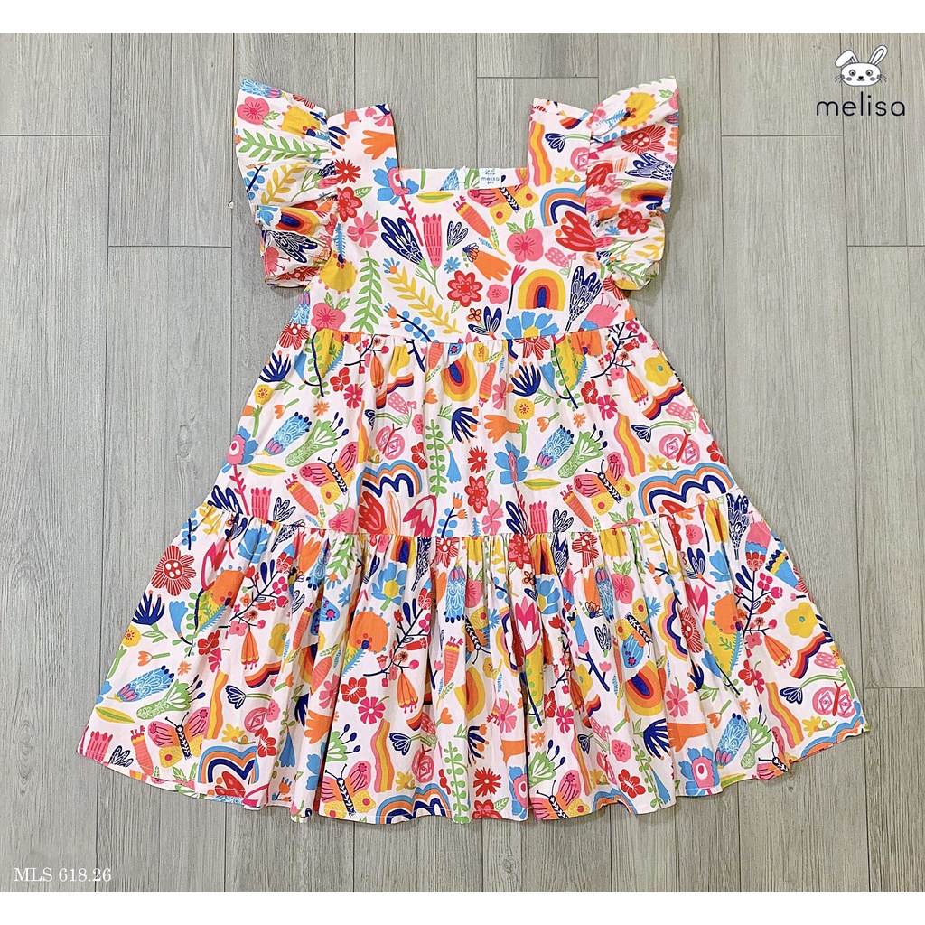 Đầm bé gái, đâm hoa nhí cho bé gái, đầm babydoll sang chảnh 014091