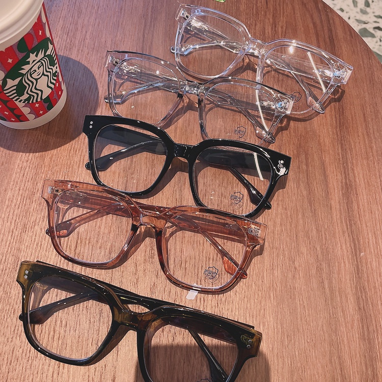 Kính Mát Gọng Đen Chống Ánh Sáng Xanh Phong Cách vintage Hàn Quốc