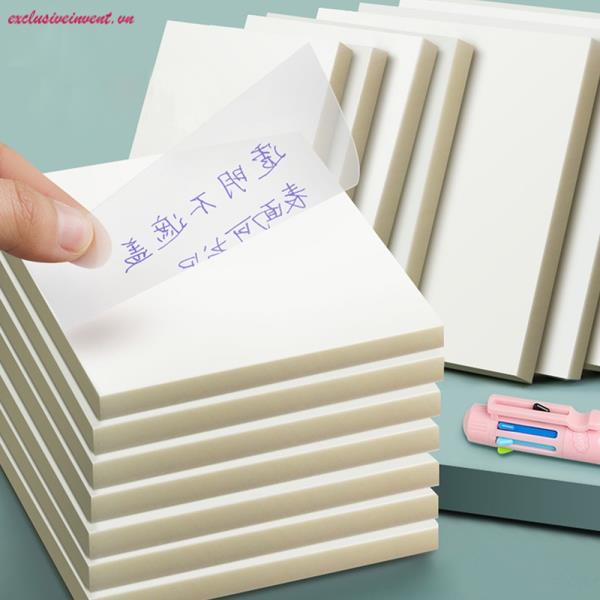 Bộ 50 Miếng Dán Ghi Chú Trong Suốt Chống Thấm Nước Tiện Lợi