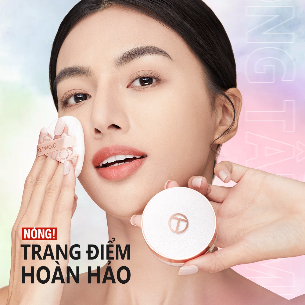 Phấn trang điểm kiểm soát dầu O.TWO.O mờ ba lưới lọc phấn trang điểm lâu trôi 60g