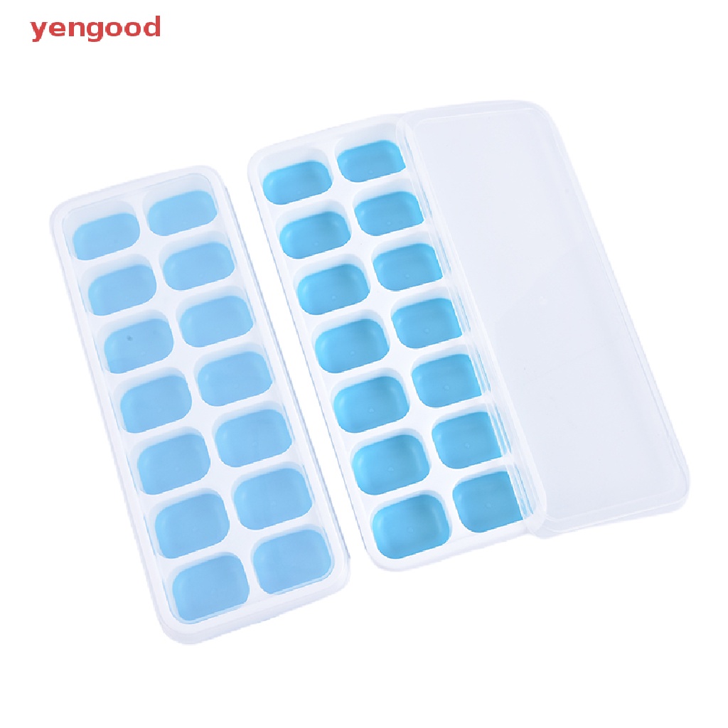 Khay Làm Đá / Thạch Có Nắp Bằng Silicone