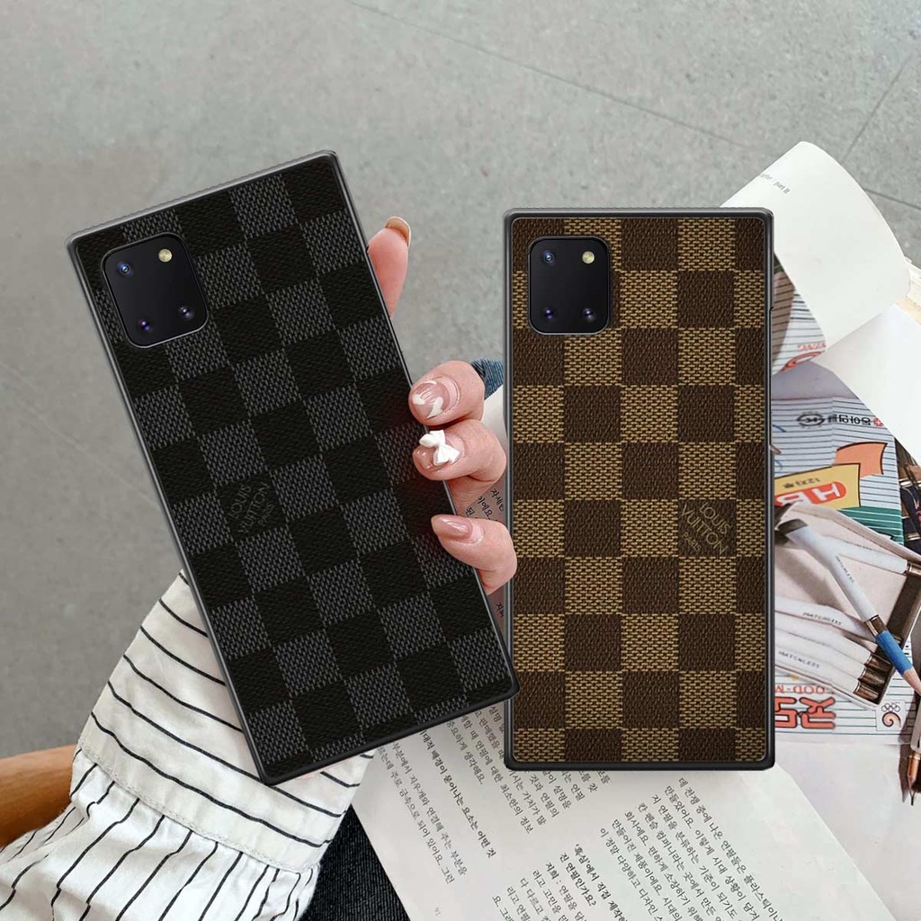 Ốp lưng Samsung Note 10 Lite hình caro, thời trang hàng hiệu cao cấp, vỏ ốp rẻ đẹp