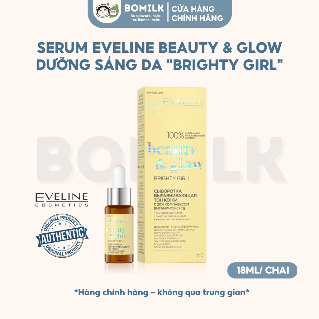 Serum dưỡng trắng da Eveline Beauty & glow Brighty girlin vitamin C 20%