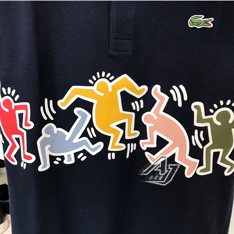 Áo Thun POLO Tay Ngắn Thoáng Khí In Họa Tiết Hoạt Hình + Thẻ Nhãn Dán Cỡ Lớn Thời Trang Cho Nam Và Nữ