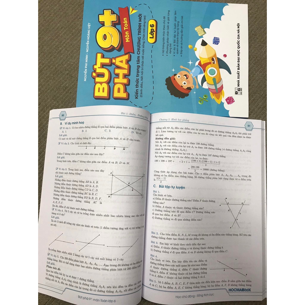 Sách Bứt phá 9+ lớp 6 môn Toán (Theo chương trình SGK mới). Bí kíp giúp con đạt toàn điểm 9,10 trên lớp