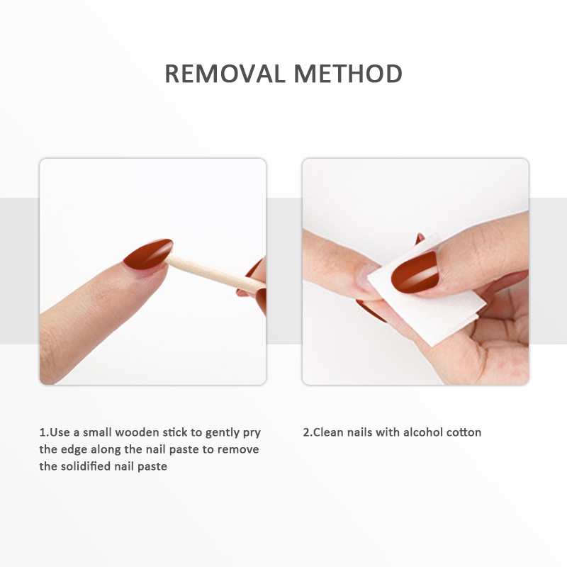 Bộ Móng Tay Giả Bán Nguyệt Họa Tiết Hoa Dạng Gel Dán Che Phủ Toàn Diện