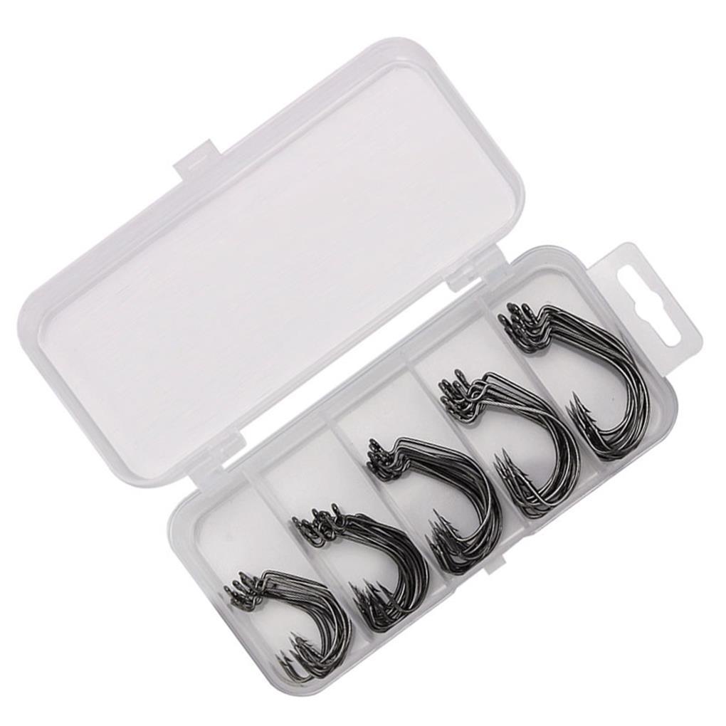 Set 51 Lưỡi Câu Cá Bằng Thép Carbon Mềm Mại Chuyên Dụng