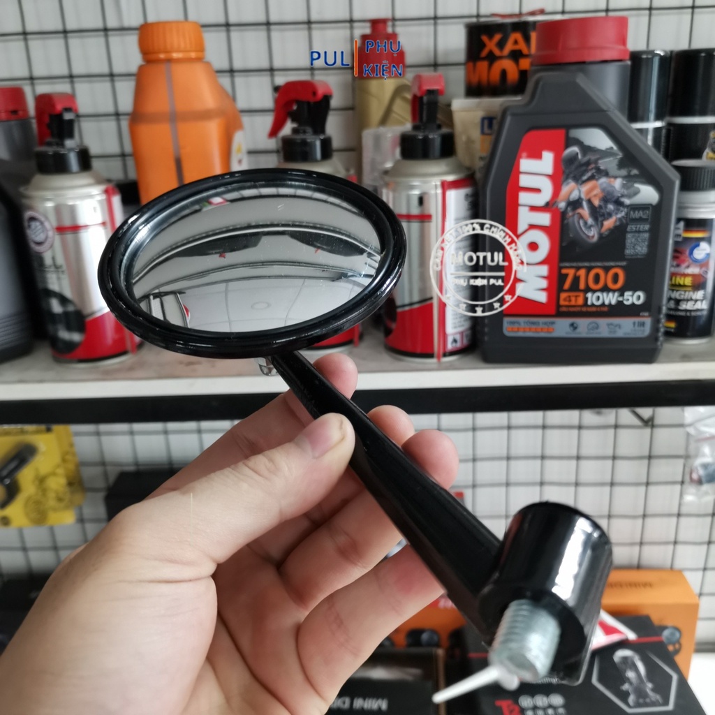 Gương chiếu hậu tròn cầu lồi góc nhìn rộng chân 10li thuận cho xe máy Wave AB SH SH Mode Airblade...