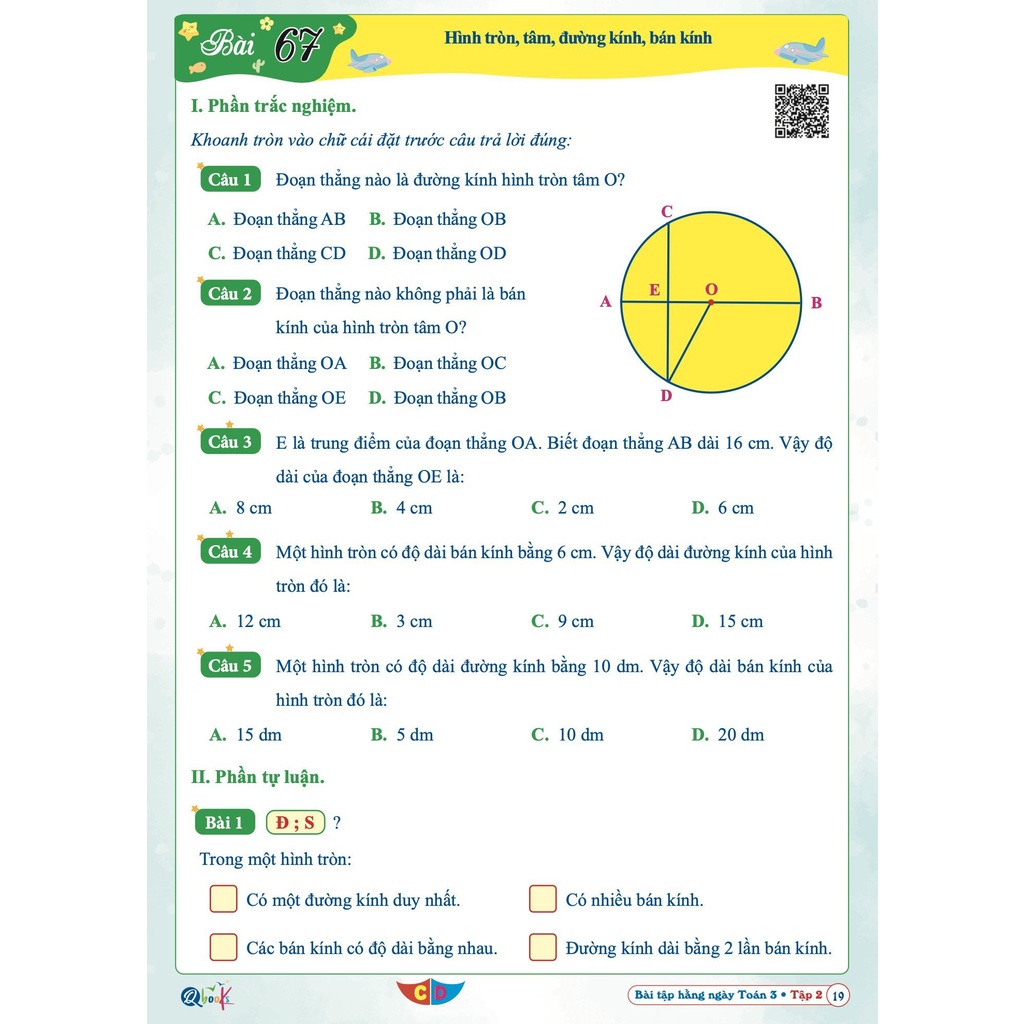 Sách - Bài Tập Hằng Ngày Toán Lớp 3 - học ki2 - Cánh diều (1 quyển).