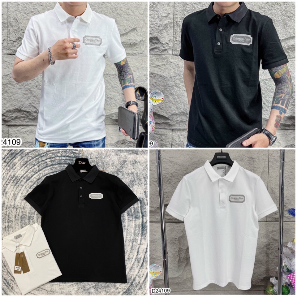 Áo Polo Nam Trơn Logo Thêu Chữ Đi ô Siêu Đẹp - Áo Polo Nam Đi học Đơn giản