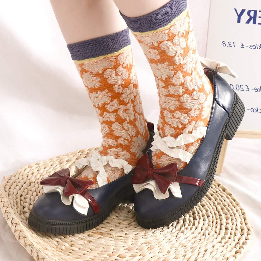 FALLFORBEAUTY Vớ Thoáng Khí Họa Tiết Kẻ Sọc Caro Phong Cách Lolita Cổ Điển Dễ Thương Cho Nữ