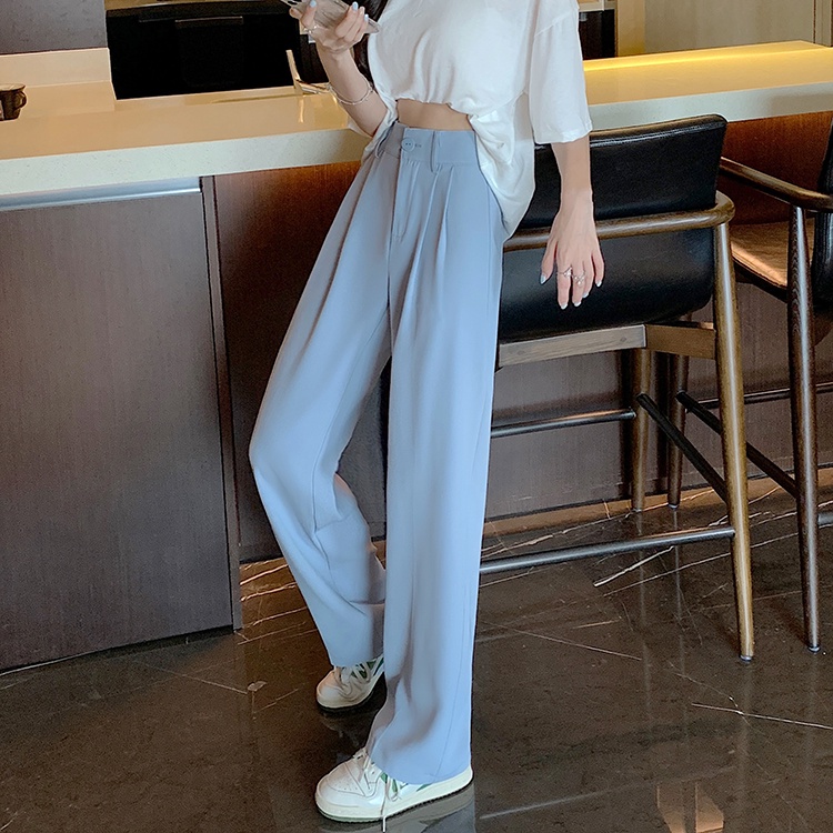 Quần âu dài ống suông màu xanh pastel, đen, nâu nhạt