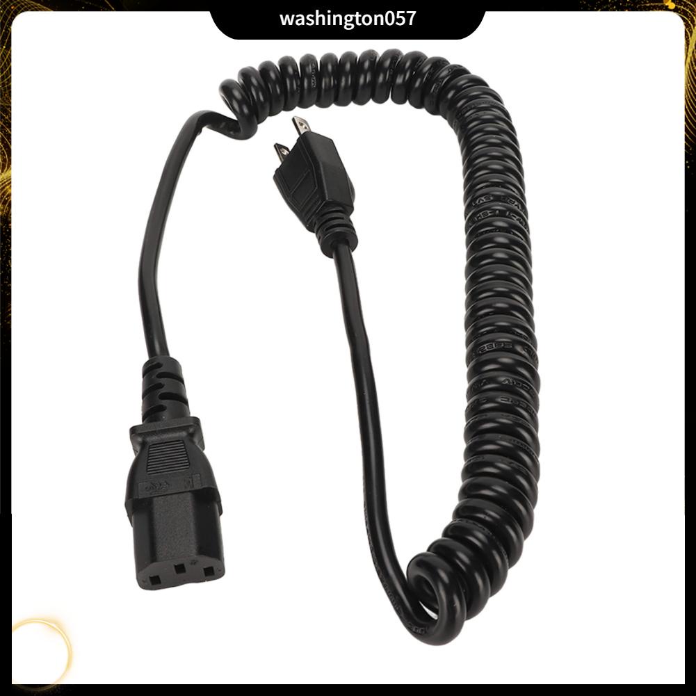 Washington057 Dây Nguồn AC 3 Chân 18 AWG Lõi Đồng Cáp Cho Tivi Máy Tính Màn Hình In Phích Cắm US 100‑240V 8.2ft