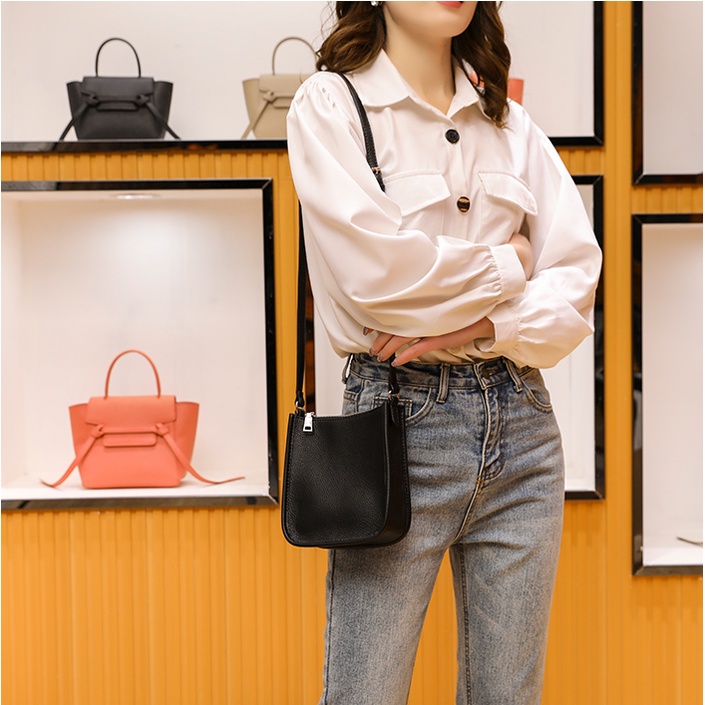 Túi xách nữ dạo phố đựng điện thoại ví tiền dáng basic dây đeo tùy chỉnh ngắn dài Capucha T2