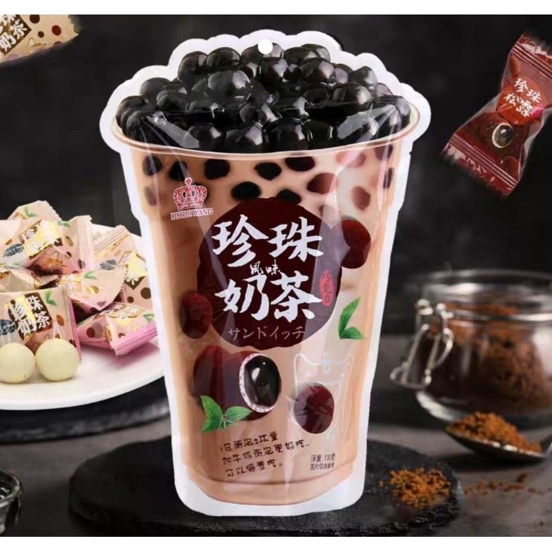 Gói kẹo trà sữa Trân Châu Đài Loan 120g