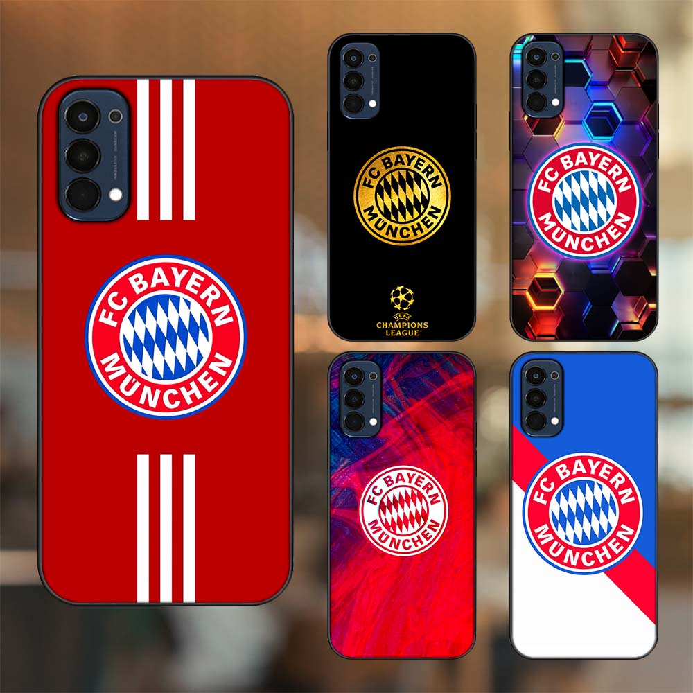 Ốp lưng Oppo Reno 4 viền đen in hình CLB Bóng Đá Bayer Munich