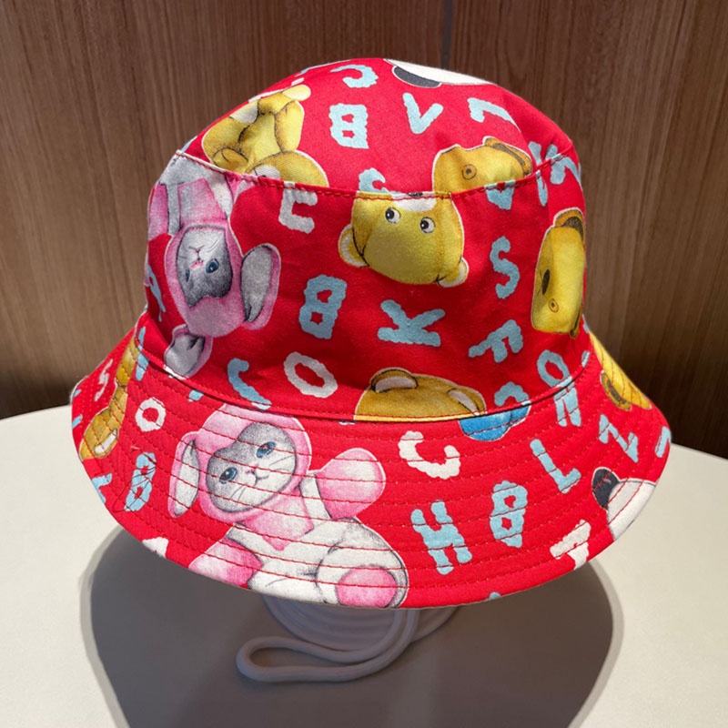 Mũ Tai Bèo Chống Nắng Tia UV Họa Tiết Hoạt Hình Nhiều Màu Sắc Thời Trang Mùa Hè Cho Bé