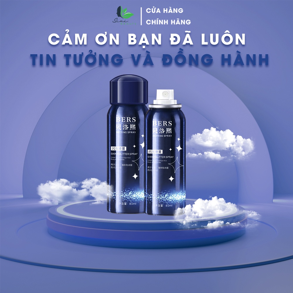 Xịt nhũ body Bers Glitting Spray - Bers xịt kim tuyến, lấp lánh, nhũ bắt sáng, body quyến rũ, hương nước hoa, xịt nhbody