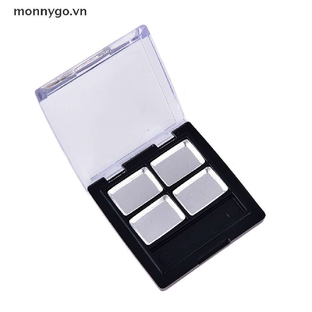Hộp Rỗng 4 Ngăn Hình Vuông Đựng Phấn Mắt / Son Môi Kèm Bảng Phấn
