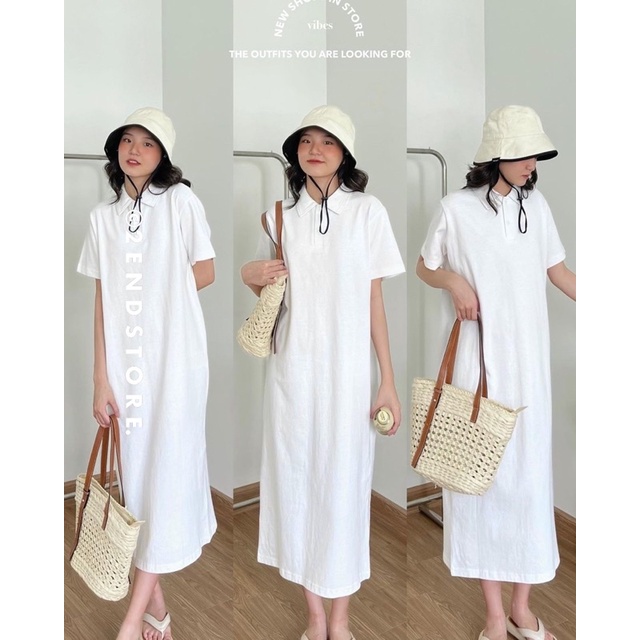 2END Váy cotton dài basic