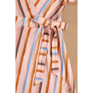 Đầm wrap sọc BCBG Kami