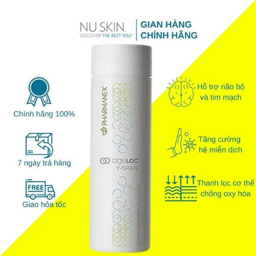 Thực phẩm bảo vệ sức khỏe ageLOC Y-Span Nuskin (120 viên)