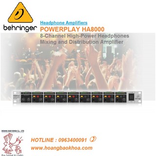 Ha8000 v2 bộ khuếch đại headphone ampli 8 channels