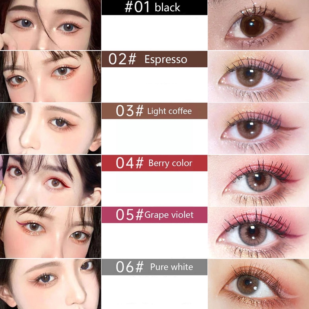 Bút Kẻ Mắt 6 Màu Tùy Chọn Chống Nước Lâu Trôi Dành Cho Nữ