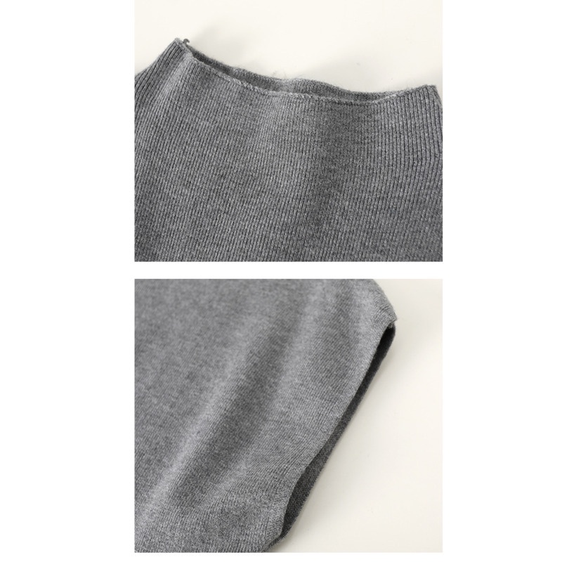 Áo Dệt Kim Tay Ngắn Cổ Cao Thời Trang Cá Tính