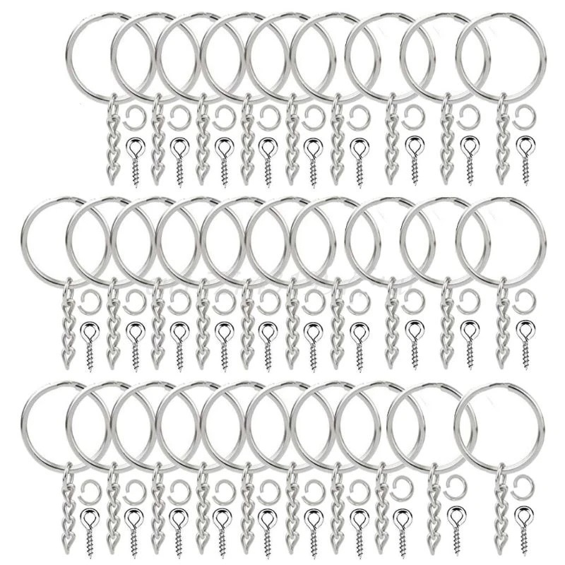 Móc Chìa Khóa Hình Tròn Có Ốc Vít Trang Trí DIY Sáng Tạo Phổ Biến Dành Cho Chìa Khóa Xe Hơi / Túi Xách