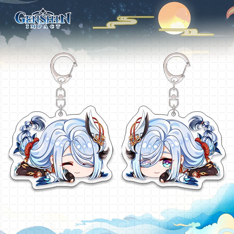 Móc khóa mica anime Genshin Impact Mẫu 2 Ganyu, Shenhe, Paimon, Zhongli, Keqing, Lumine, Paimon, Diona, Xiao