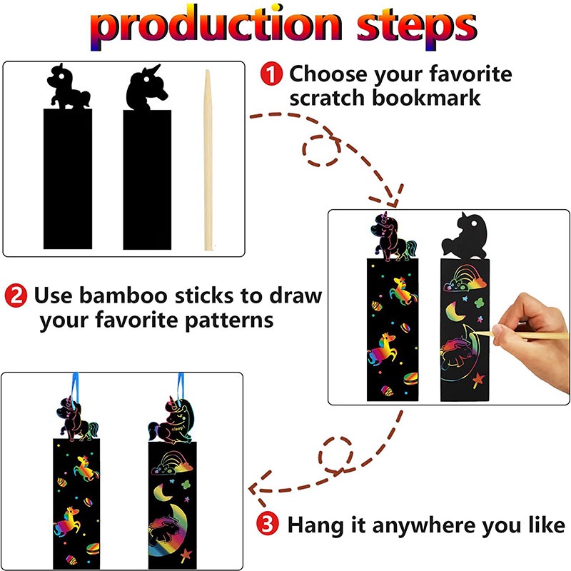 Set 12 Thẻ Đánh Dấu Trang Sách Vẽ Tranh Bằng Giấy Hình Hoạt Hình Nhiều Màu Sắc Sáng Tạo Dành Cho Trẻ Em DIY