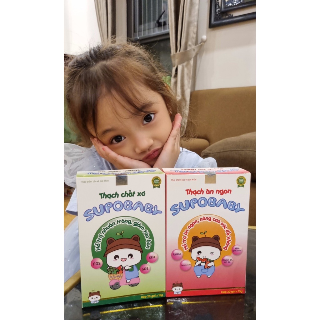 Combo 2 Hộp Thạch dinh dưỡng SUPOBABY giúp bé ăn ngon, tiêu hóa tốt, hỗ trợ nhuận tràng, phát triển chiều cao vượt trội