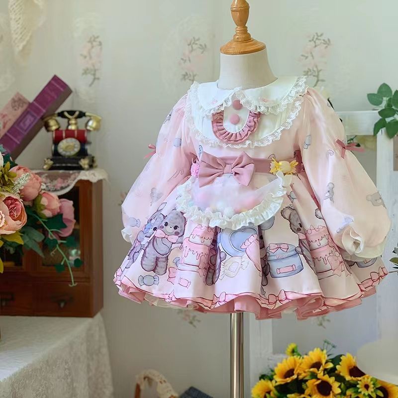 Hàng Mới Về Đầm Công Chúa lolita Dễ Thương Thời Trang Xuân Thu Cho Bé Gái