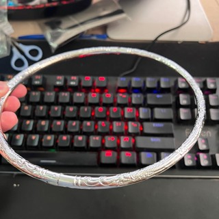 Kiềng mạ bạc 3 lớp  dập nổi long phụng 2 mặt Đk 17 cm Giangpkc chụp hình áo dài  Giangpkc Phụ kiện nam