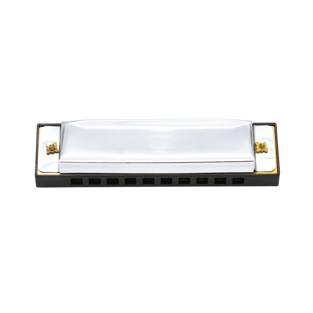 Kèn Harmonica 10 Lỗ 20 Tông Màu Vàng / Bạc