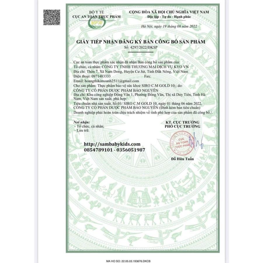 Siro cá mập Gold X10, siro ăn ngon ngủ ngon tăng sức đề kháng cho bé lên cân tự nhiên hết táo bón